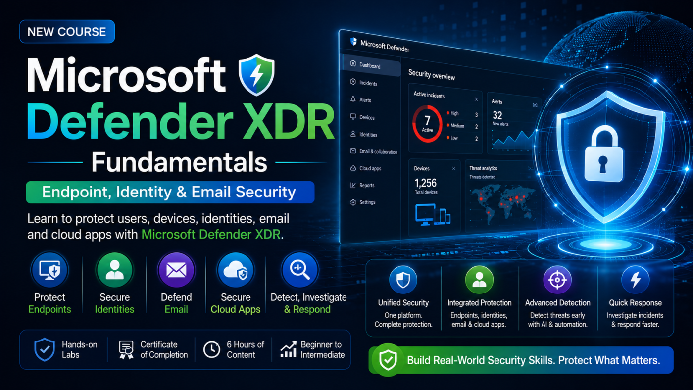 Microsoft Defender XDR Fundamentals – Endpoint, Identity & Email Security
